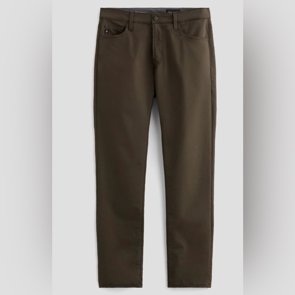 AG Tellis Commuter Performance Modern Slim Men's Size 30x 27.5 Green/Brown